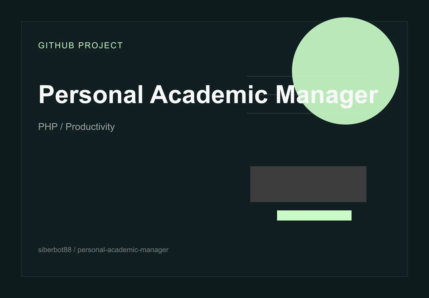 Personal Academic Manager Client visual